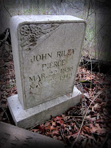 Gravestone for John Riley Pierce